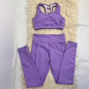 CnC active wear purple lilac leggings top set S